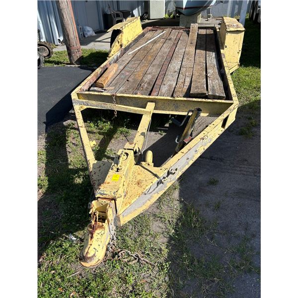 '12 Homemade T/A Approx. 16' Dovetail Equip. Trailer - Rough Condition, New Tires