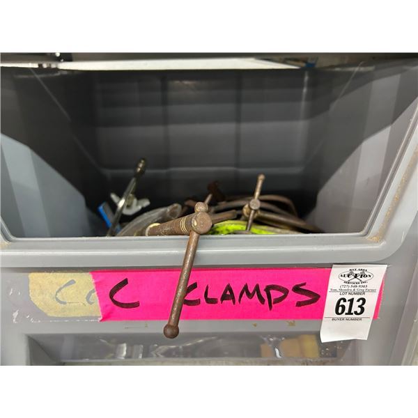 Plastic Bin w/C Clamps