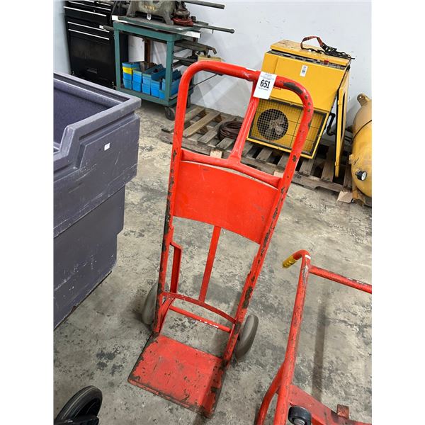 Orange Hard Tire Hand Truck