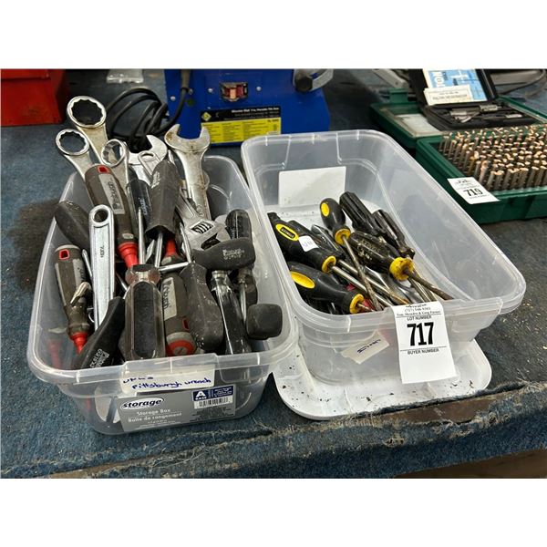 Bins 2 w/Screwdrivers/Wrenches