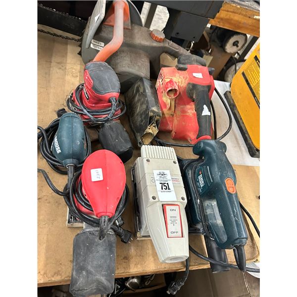 Electric Chainsaw, Palm Sanders, Belt Sander