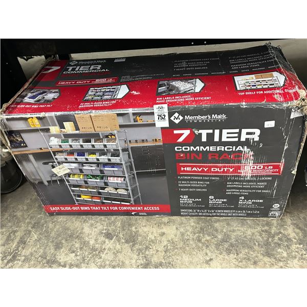 Members Mark 7 Tier Commercial Bin Rack in Box