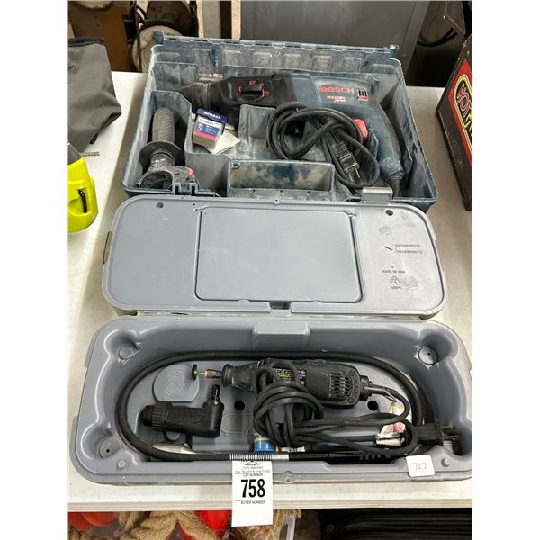 Bosch Bulldog Electric Hammer Drill, Dremal Rotary Tool