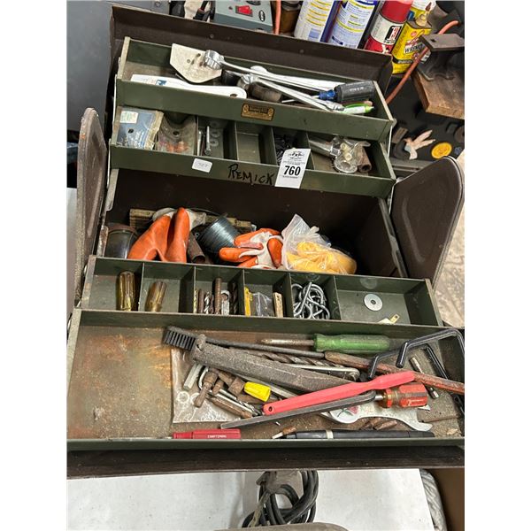 Metal Toolbox w/Asst. Tools, Hardware