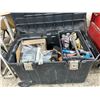 Image 1 : Large Rolling Tool Tote w/Some Tools, Supplies