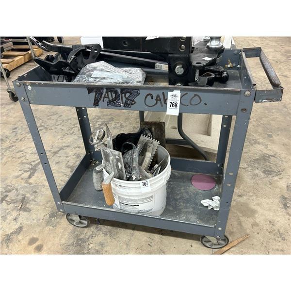 Small Metal 2 Tier Warehouse Cart