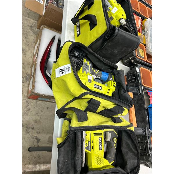 Ryobi Cordless Brad Nailer, Jigsaw, Carry Cases/Charger - No Batteries