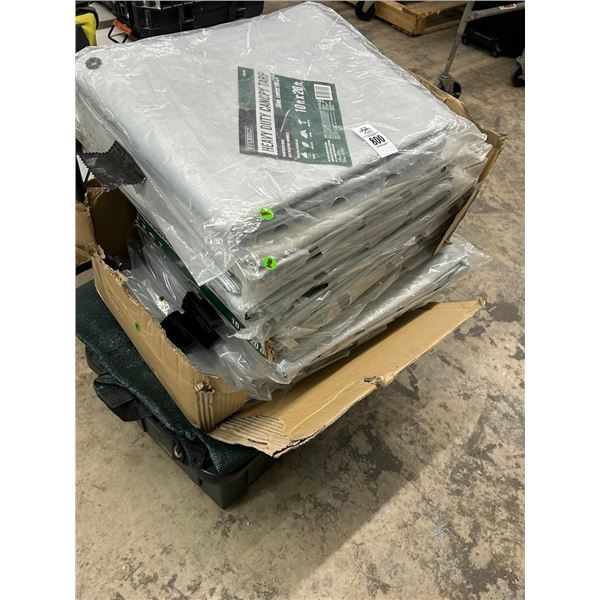 Lot of Heavy Duty  10'  X  20'  Tarp