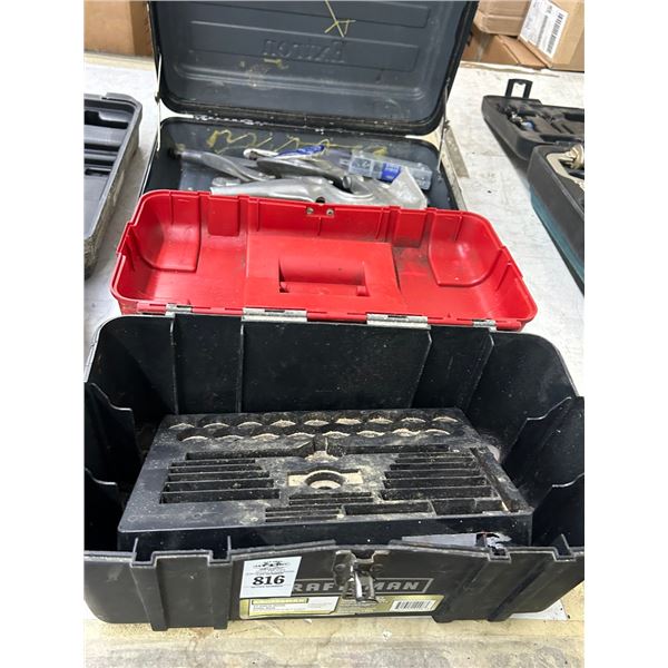 Toolboxes 2  w/Tap & Die,  Drill Bits, Presses