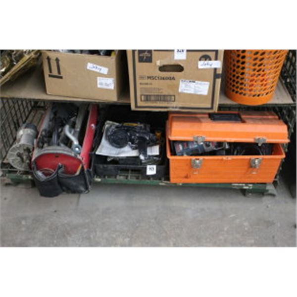 Wagner Paint Sprayer, Bosch Router, Carpet Kicker, Tools - Bottom Shelf