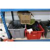 Image 1 : Bins 2 w/Asst. Electronics, Battery Charger