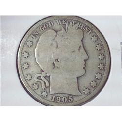 1905-S Barber Half Dollar