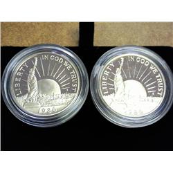 2-1986-S Statue Of Liberty Half Dollars (Proof)