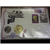 Legacy Of JFK FDC 1987 With Half $ And Brass Medal