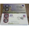 Image 1 : 2 US MInt State Qaurter FDC's Puerto Rico & Alaska