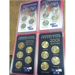 2001-P/D And 2001 Gold P/D State Quarter Sets