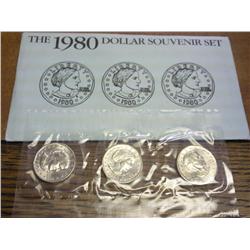 1980-P/D/S SBA Dollar Souvenir Set (UNC)