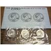 Image 1 : 1980-P/D/S SBA Dollar Souvenir Set (UNC)