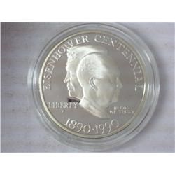 1990 Eisenhower Centennial (Proof) Silver Dollar