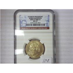 2007-P SMS Madison Dollar NGC MS67