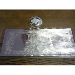 1901 $10 Dollar Buffalo Note & 2001 Buffalo Round