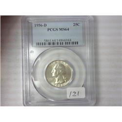 1956-D Washington Quarter PCGS MS 64