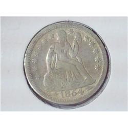 1854 Seated Liberty Dime (Fine)