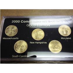 2000 Commemorative Quarters Gold Set