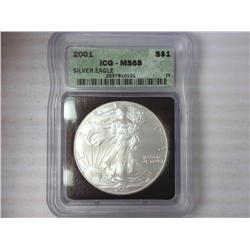 2001 American Silver Ealge ICG MS68