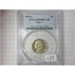 1979-S Jefferson Nickel PCGS PR69DCAM Type I