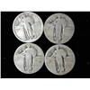 Image 1 : 4 Assorted Partial Date Standing Liberty Quarters