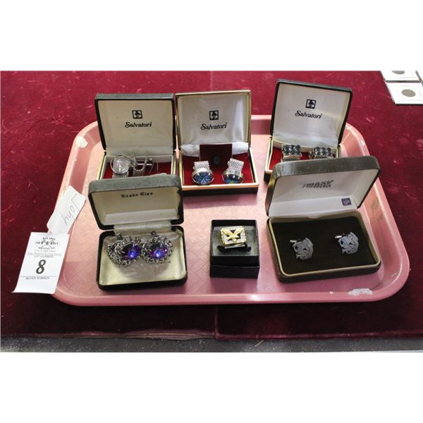 Salvatori/Other Asst Cuff Links w/Large Ring