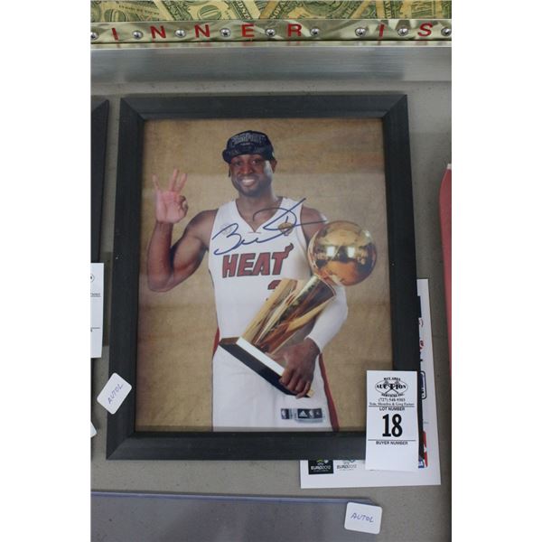 Autographed Basketball Photo Miami Heat ? w/COA