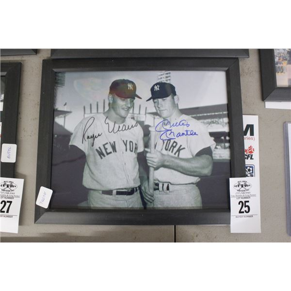 Roger Maris/Mickey Mantle Autographed Vintage Photo w/ COA