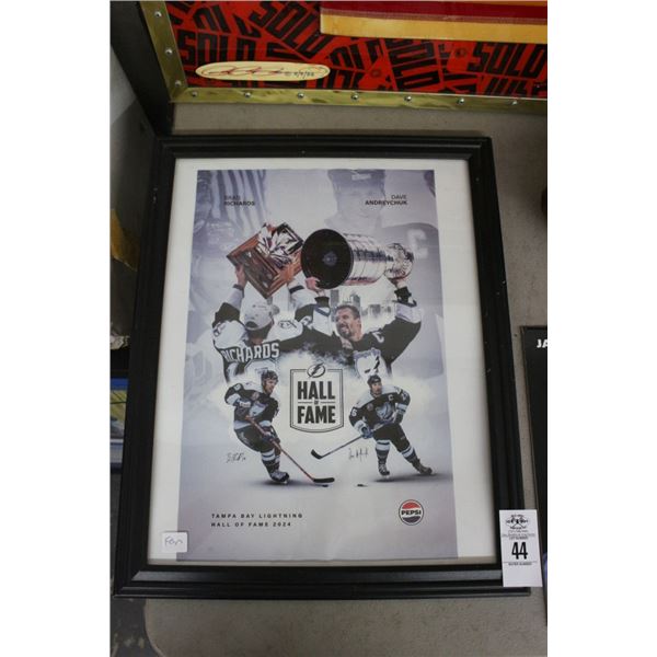 TB Lightning Hall of Fame 2024 Poster Memorabilia Dave Andreychuck/Brad Richards