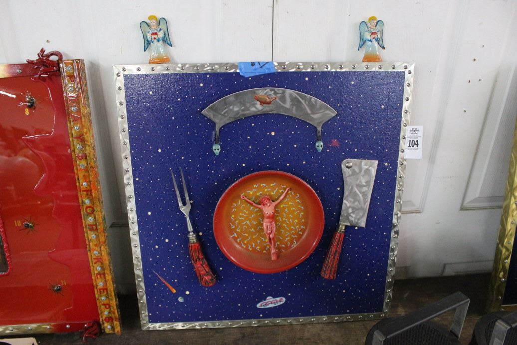 Richard Roehl Sculptured Wall Art The Devils Dish Let's Do Lunch - 24 ...