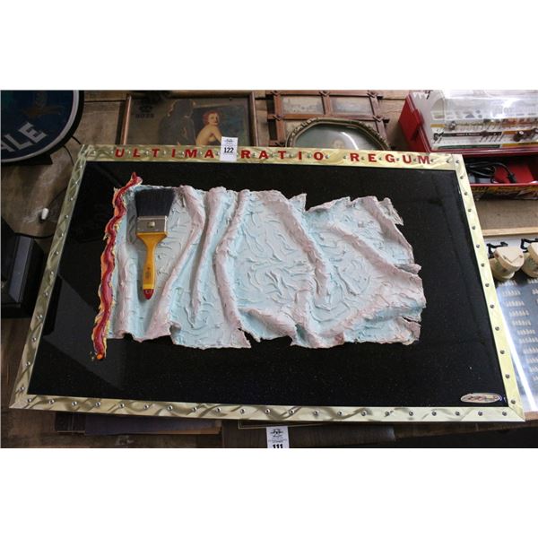 Richard Roehl Sculptured Wall Art Ultima Racing Rugem/White Flag