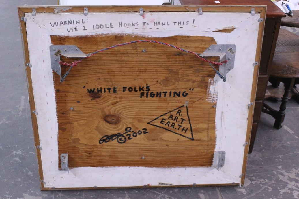 Richard Roehl Sculptured Wall Art White Folks Fighting - 30