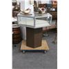 Image 1 : Sectangular Pedestal Showcase on Rolling Stand