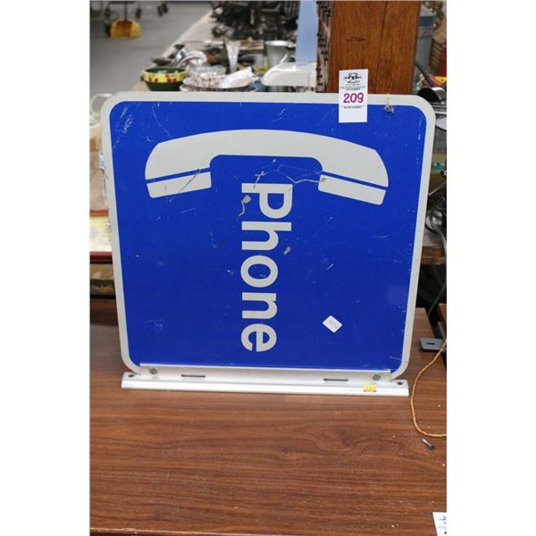 Phone Sign For Telephone Booth