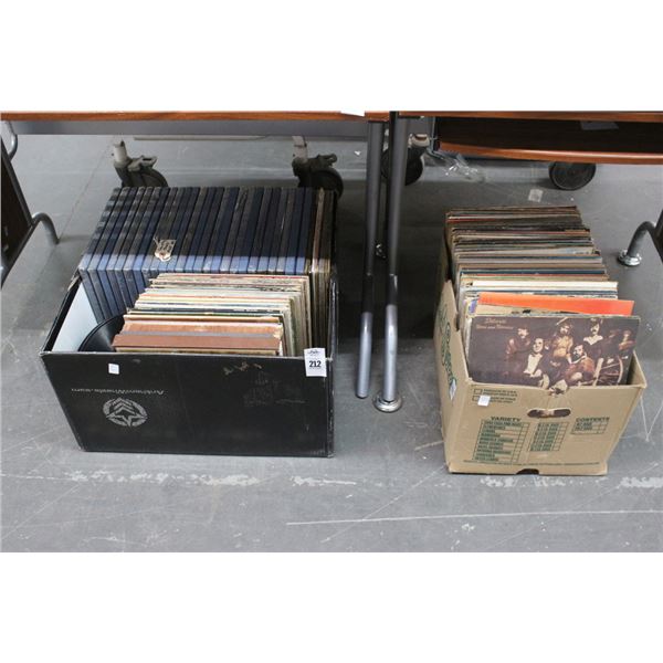 Asst . Vintage Vinyl Records - 2 Boxes