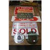 Image 1 : Vintage Tins, Directional Signs, Glass Lens Cover