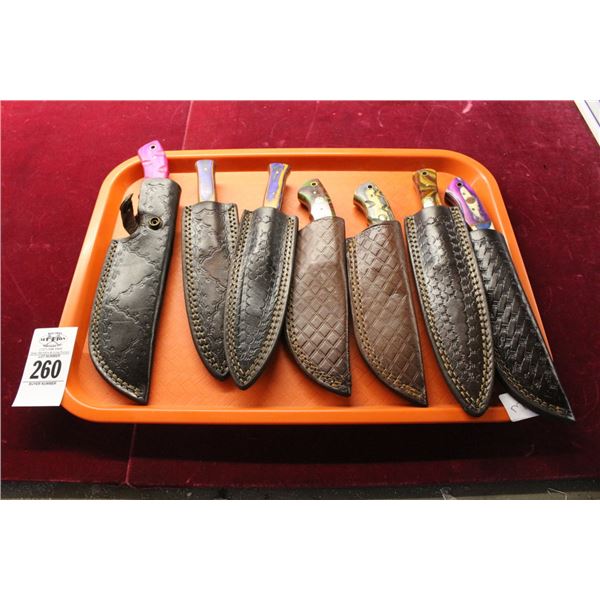 7-Custom Knife w/Sheath - 7 X $