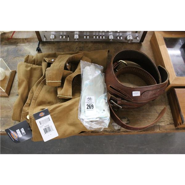 Leather Belts, Dickeys Overalls/Gloves