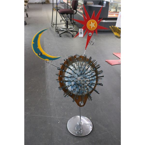 Richard Roehl Sculptured Statuary w/Sun/Moon Over Planet
