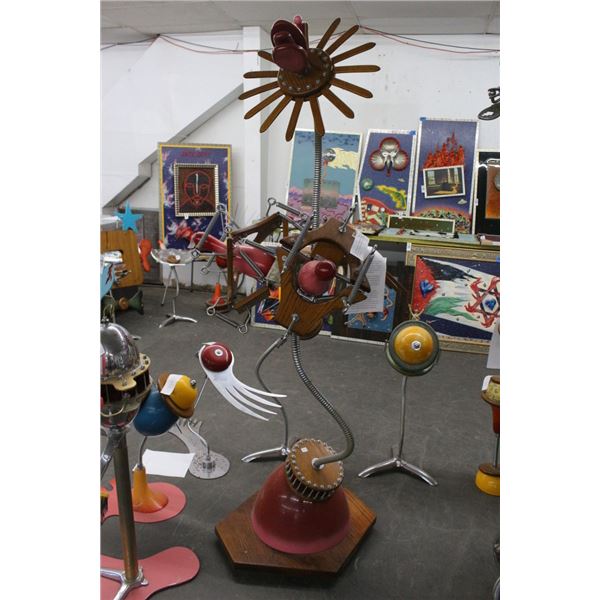 Richard Roehl Sculptured 8' Wooden on Flex Boom w/Bowling Pins