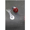 Image 2 : Richard Roehl Sculptured on Chrome Foot w/Red Top, Chrome Feathers