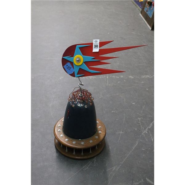 Richard Roehl Sculptured on Wood w/Red Astroid Top Marked 145