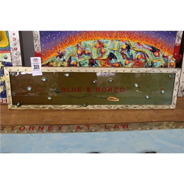 Richard Roehl Sculptured Wall Art Blue/Boarde - 8'  X  24"