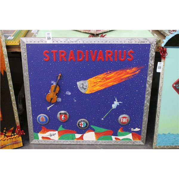 Richard Roehl Sculptured Wall Art Stradivarius - 30"  X  30"